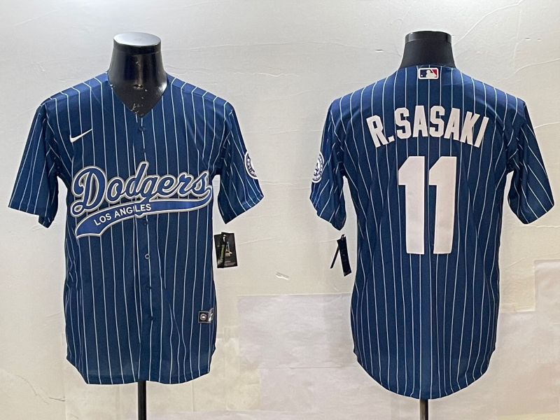 Men's Los Angeles Dodgers Roki Sasaki #11 Royal Team Jersey